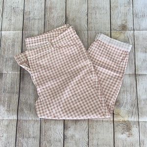 Old Navy Pink Checkered Pixie Pants
